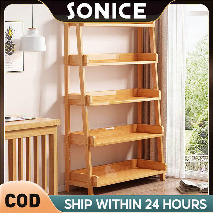 Wooden Storage Rack Ladder Shelf Storage Rack Shelves Trapezoid
