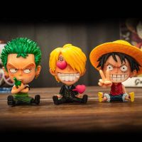 ZHUJI โมเดลการ์ตูนญี่ปุ่นขนาดเล็ก9ซม. Ace Sabo Robin Boa Roronoa Zoro Sanji Monkey D Luffy ของเล่นโมเดลตัวการ์ตูนฟิกเกอร์ Luffy แอคชั่นชุดฟิกเกอร์