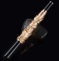 เครื่องเขียนน้ำพุปากกามังกรนูนทอง0.5มม. หรูหราปากกาด้ามไม้ร้อนแรง JINHAO การเขียนหัวปากกาโรงเรียนปากกา