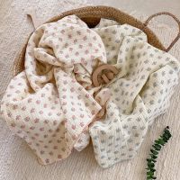 ∋❡✌ Floral Printing Cotton Muslin Swaddle Baby Blankets Wrap Bedding Cover Soft Gauze Newborn Infant Receving Blankets Bath Towel