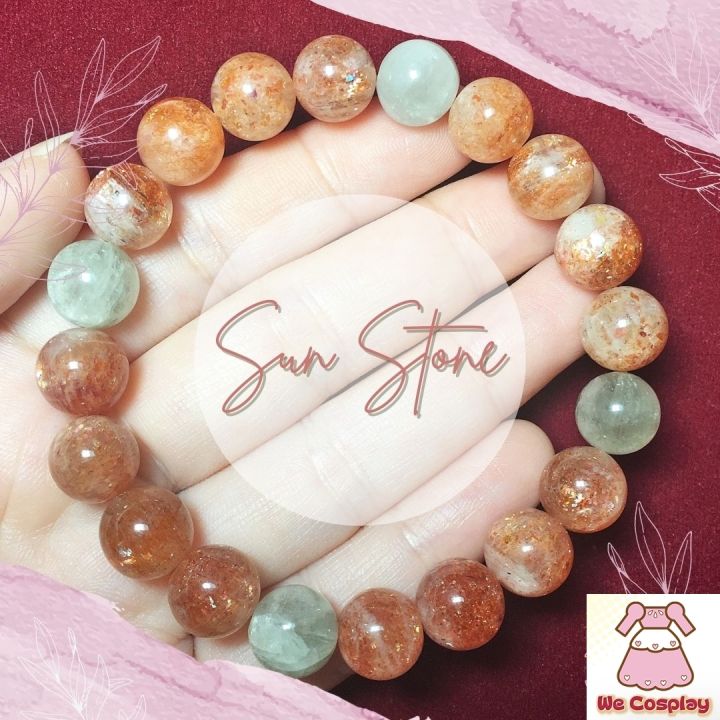 สร้อยข้อมือหิน อรุชาซันสโตน อารูชาซันสโตน Arusha SunStone กำไลหินนำโชค  Casual Size ขนาด 10 มิล