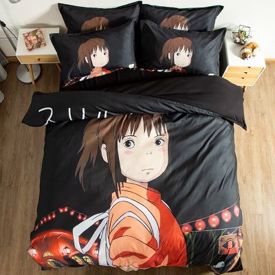 【hot】❖♚ Spirited Away Sets Quilt Bed Cover Duvet 2-3 Pieces Adult Children Size