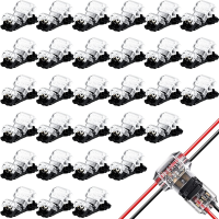 100Pcs Wire Connectors Low Voltage T Tap Wire Connectors 2 Pin 2 Way Automotive Wire Connector for Wiring Electrical LED Electrical Connectors