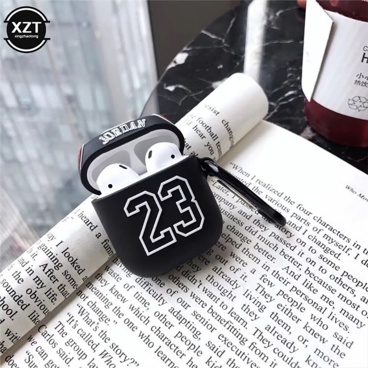 cartoon-no-23-jersey-soft-silicone-earphone-cover-suitable-for-apple-airpods-2-protective-wireless-bluetooth-earphone-cover-wireless-earbud-cases