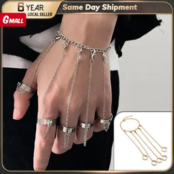 China Factory Jewelry Fashion Personality Punk Skull Hand Bone Versatile Five  Finger Ring Bracelet Adjustable One Chain as shown in the picture in bulk  online - PandaWhole.com