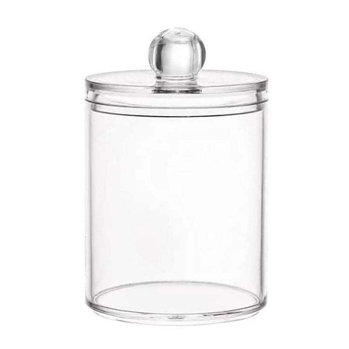 Cotton Ball Holder Acrylic Cotton Ball Pad Round Swab Holder Bathroom