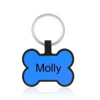 ♀✢▪ Personalized Collar Pet Dog Cat ID Tag Silicone Double Side Custom Name amp;Number Anti-lost Pets Keychain Accessories