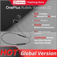 ZZOOI Global Version Oneplus Bullets Wireless Z2 Wireless Earphone AI Noise Cancelling Wireless Heahphone 30 Hours Battery Life IP55