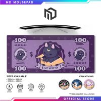 ♕▬MD Mousepad | Cat Money | Extended Mousepad | Large Gaming Mousepad | Long Mouse pad Deskmat Deskp