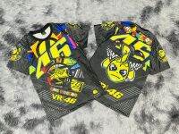 เสื้อกีฬาแขนสั้นVR46ผ้าไมโครเกรดพรเมี่ยมลายสดใสไซส์M