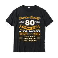 Vintage The Man Myth Legend 80 Yrs 80Th Birthday Shirt T-Shirt Special Men Tops Shirt Funny T Shirts Cotton Casual