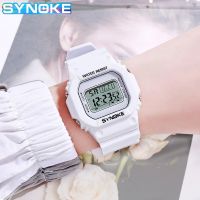 SYNOKE ผู้หญิง Jam Tangan Digital สาว Jam Tangan Elektronik กันน้ำสำหรับกีฬากับนาฬิกาสำหรับผู้ชายไฟสว่างกลางคืนนาฬิกาจับเวลาปลุก