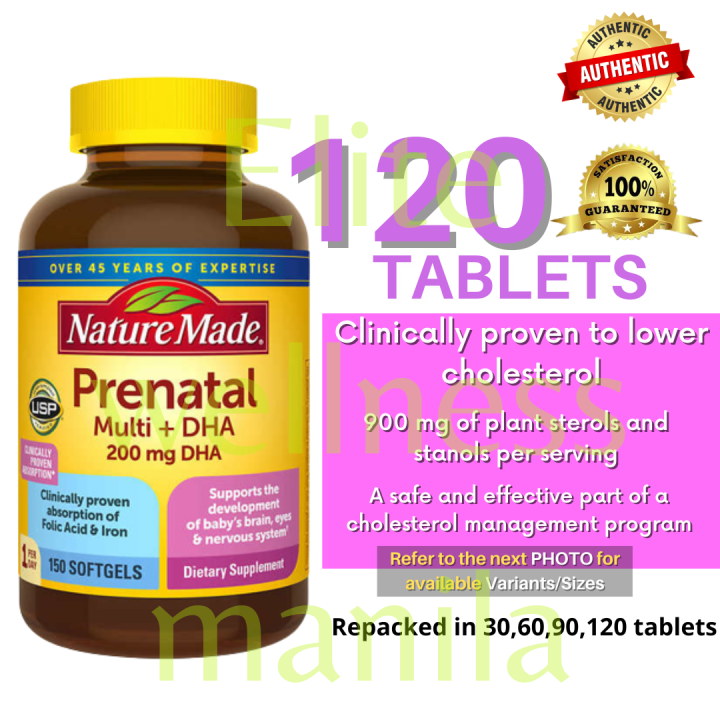 120 Tablets Nature Made Prenatal Multi + DHA AUTHENTIC Lazada PH