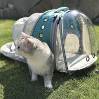 Breathable Large Capacity Capsule Cat Bag Travel Portable Dog Bag Expandable Transparent Backpack Carrier Supplies Cat Cage