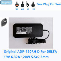 Original AC Adapter Charger สำหรับ DELTA 19V 6.32A 120W 5.5X2.5Mm ADP-120RH D แล็ปท็อป Power Supply