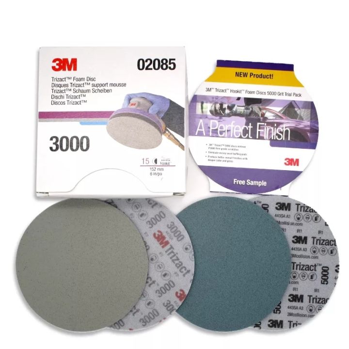 cw-trizact-hookit-foam-sanding-disc-6-p3000-5000-grit-sponge-sandpaper-abrasive-tools-grinding-02085