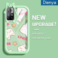 เคส Dienya สำหรับ Xiaomi Poco M4 Pro 5G Redmi Note 11 5G Note 5G Note 11T 5G Note 11S 5G เคสการ์ตูนน่ารักดาวและแมวเคสโทรศัพท์โปร่งใสนิ่มกันกระแทกสีสันสดใสปลอกซิลิโคนป้องกันเลนส์กล้องมอนสเตอร์ที่น่ารัก