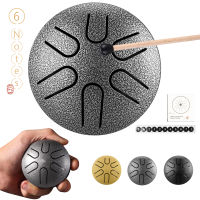 3 inch 6 Notes Steel Tongue Drum Mini Ethereal Drum Percussion Instruments for Meditation Yoga Musical Education Christmas Gifts