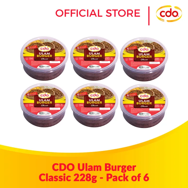 CDO Ulam Burger Classic Regular 228g Pack of 6 Lazada PH