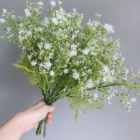 【Approving】LuxuryBabysbreath Grass Artificialbunch DIY พืชปลอมตกแต่งบ้านงานแต่งงาน Flores Artificiales