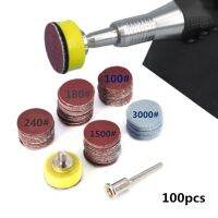 Abrasive 100Pcs 100 3000 1inch Polishing 25mm Grit Sanding Discs Pad Pad Kit for Dremel Rotary Tool Sandpapers Accessories A21