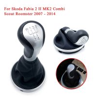 สำหรับ Skoda Fabia 2 II MK2 Combi Scout Roomster 2007 2008 2009 2010 2011 2012 2013 2014ลูกบิดเกียร์หัวเกียร์พร้อมรองเท้าบูทหนัง