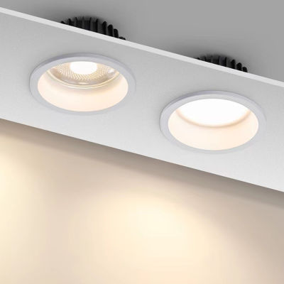 หรี่แสงได้ AC85 ~ 265โวลต์ปิดภาคเรียนป้องกันแสงสะท้อน LED ดาวน์ไลท์7W9W12W15W18W20W LED เพดานจุดไฟพื้นหลังโคมไฟแสงในร่ม