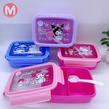 Sanrio Hello Kitty Kuromi Lunch Box Grid Child Fruit Bento Box Cute Cartoon  School Office Portable Bento Box Lunch Bag Kitchen - AliExpress