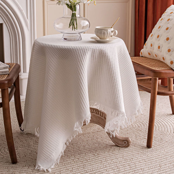 hot-ins-ผ้าปูโต๊ะสไตล์ฝรั่งเศสลูกไม้สีขาวถักผ้าปูโต๊ะรอบโต๊ะกาแฟย้อนยุคผ้าคลุมโต๊ะผ้าปูโต๊ะหรูหราเบาๆ