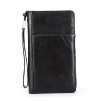 【CW】RFID Wallet Blocking Card Holder Pen Slot Travel Passport Organizer Zipper Short Wallets ID Credit Cards Case for Men