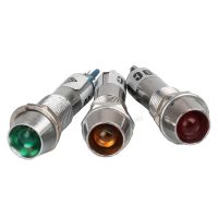 10pcs 8mm Metal LED Signal lamp indicator light Green red orange 24VDC 220VAC pilot lamp warning light NHC 2 pin terminal