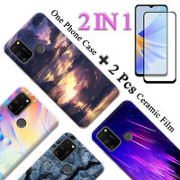 เคส9A แบบ2 IN 1ใส่โทรศัพท์น่ารักพร้อมหน้าจอเซรามิกโค้งสองชิ้น