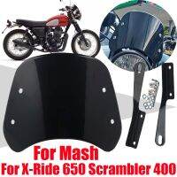 สำหรับ MASH 400 Scrambler X-Ride 650คลาสสิกเส้นทางอุปกรณ์ย้อนยุคกระจกกระจกลมหน้าจอ D Eflector ปกยามชิ้นส่วน