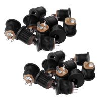 20 Pcs Panel Mount 2.1X5.5mm Power Jack DC Socket