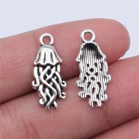 【CC】﹍◎✵  WYSIWYG 20pcs 22x10mm Antique Color Jellyfish Charms Pendant Jewelry Making Findings