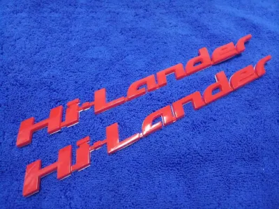 AD.โลโก้ Hi-Lander สีแดง2.5×29cm (ALL NEW D-MAX) 2012-2019 แพ็คคู่ 2ชิ้น