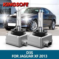 Kingsofe 2ชิ้น Xenon ไฟตัดหมอกอัตโนมัติ Hid หลอดไฟรถยนต์ D3s 12V 35W ไฟหน้า3800lm 6000K ไฟต่ำสูงสีขาวสำหรับจาร์กัว Xf 2013