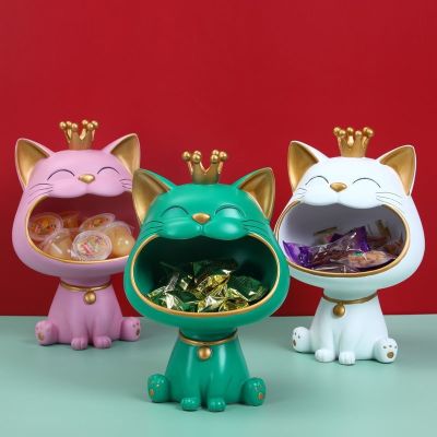 Nordic creative light luxury lucky cat storage furnishing pieces shoe cabinet entry door porch key living room home decorations