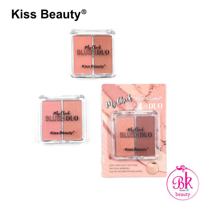 kiss-beauty-บลัชออนปัดแก้ม-2-สี-เนื้อสัมผัสเนียนนุ่ม-nbsp-บลัชออน-จากแร่ธาตุธรรมชาติ-ติดทนนาน-เครื่องสำอาง-ปัดแก้ม