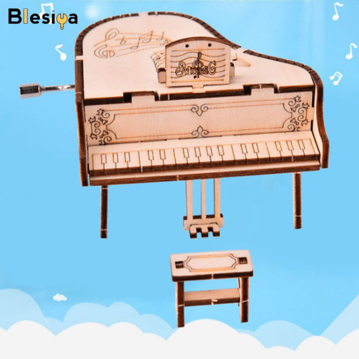 Mô hình gỗ lắp ráp 3D Đàn Grand Piano Wood Color Robotime TG402 WP053   banmohinhtinhcom