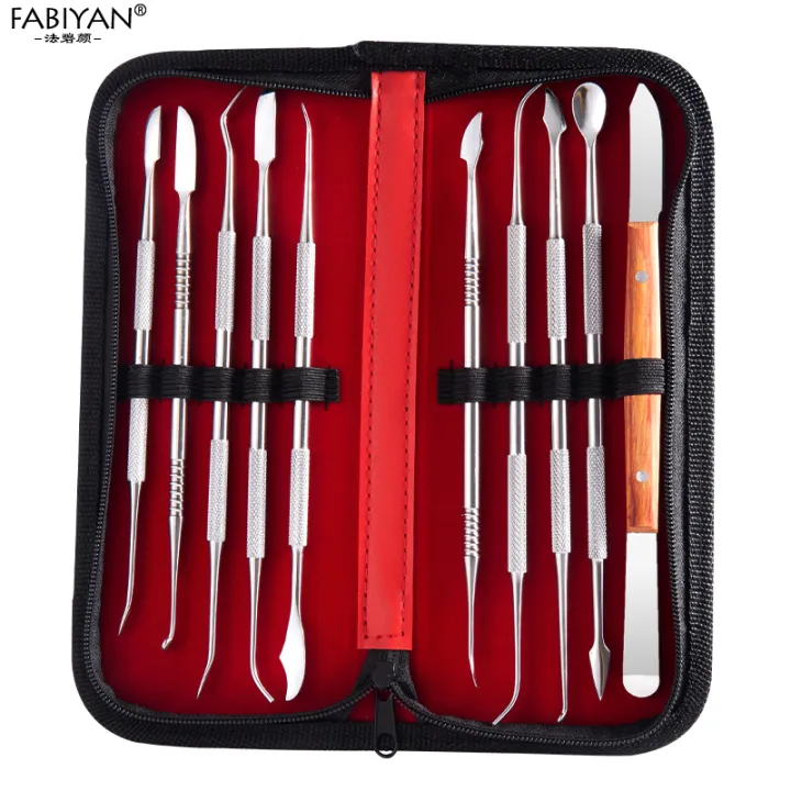 10pcs/pack Dental Tool Kit Set Professional Handle Stainless Steel