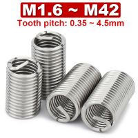 ☃☎ 304 Stainless Steel Screw Tooth Thread Repair Sleeve Wire Protective Coiled Helical Sleeve M1.6M2M3M4M5M6 M24 Thread Insert A2