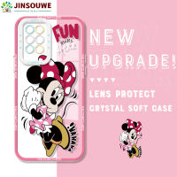 Jinsouwe เคสมือถือเคสโทรศัพท์สำหรับ Infinix Note 10 Pro/ X695การ์ตูนมิกกี้มินนี่คริสตัลเคสด้านหลังยางแบบนิ่ม