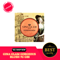 Gina Glam Gorgeous Blush 7g G88 บลัชออน เนื้อฝุ่น ชิมเมอร์ จีน่า เกลม ปัดแก้ม จีน่าแกรม เม็ดสีแน่น ติดทน (8 สี)