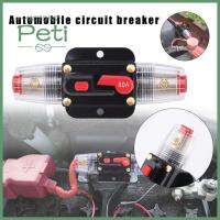 PETI มอเตอร์20-150AMP ตัวยึดฟิวส์เครื่องเสียงพลังงานแสงอาทิตย์12V-24V DC วงจรเบรคเกอร์รถยนต์รีเซ็ตฟิวส์อุปกรณ์ตกแต่งรถยนต์