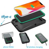 ZZOOI Car Wireless Charger Pad Dock for iPhone 14 13 12 Pro Max / Samsung S21 S22 S23 QI Fast Charging Station  Phone Holder