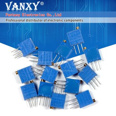 15valuesX1pcs 15pcs 100ohm-2Mohm 0.5w 3296 3296w Variable Resistors MultiTurn trimmer adjustable precision Potentiometer kit