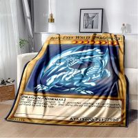 Ready Stock Anime - Card Throw Blanket Blue Eyes White Dragon Anime Cartoon Soft Plush Blanket Bedroom Bedspread Home Decor