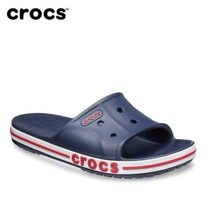 ready-stock-2023crocs-one-line-support-shoes-couple-shoes-beach-shoes-outdoor-flat-bottomed-sandals