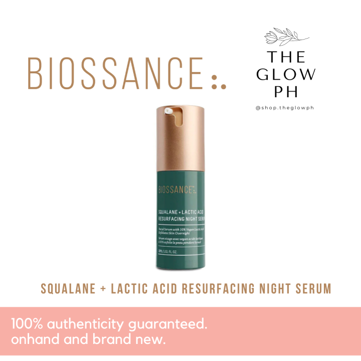 [AUTHENTIC] BIOSSANCE Squalane + Lactic Acid Resurfacing Night Serum